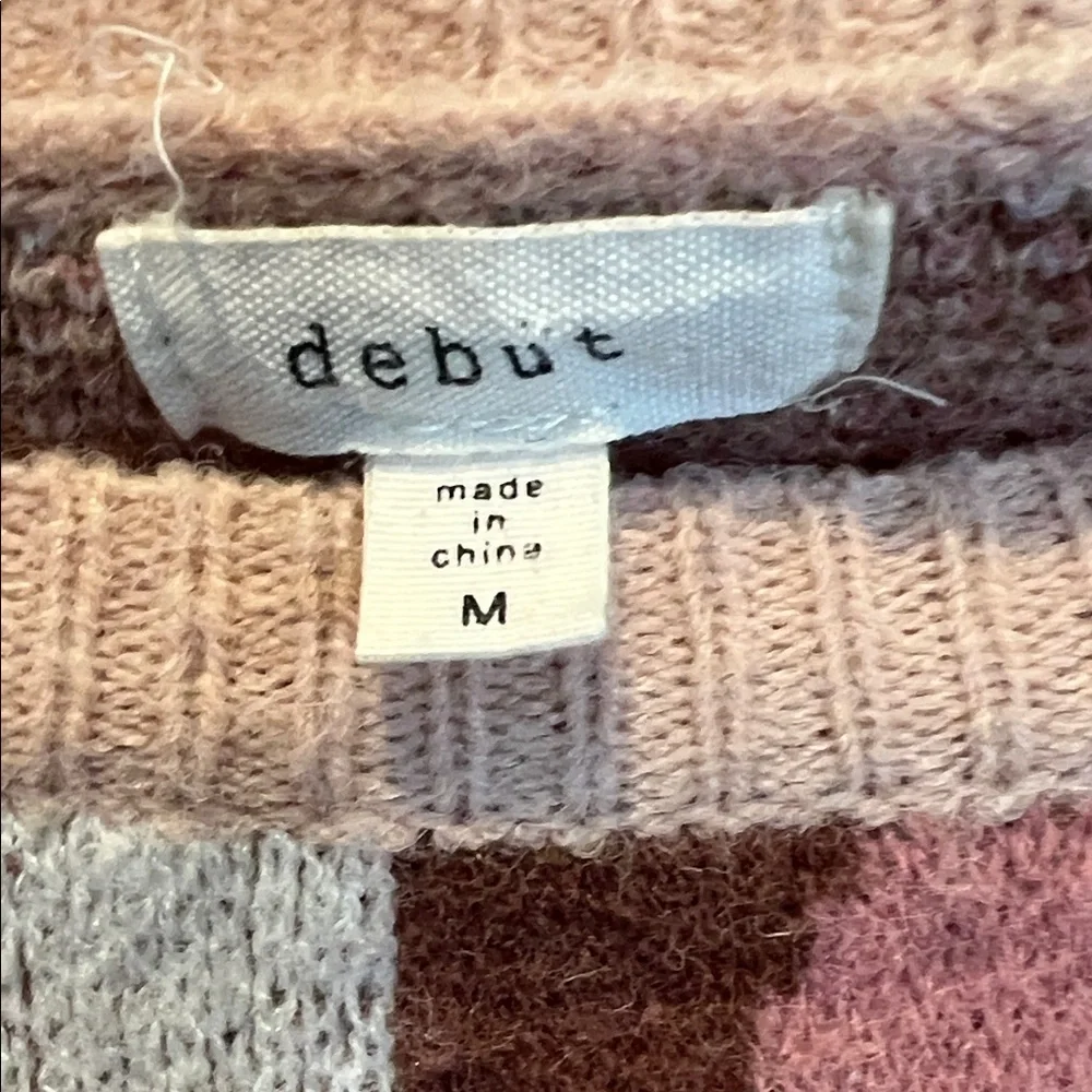 Debut Patchwork Sweater - Pink, Brown, Green Size M - Picture 2 of 7